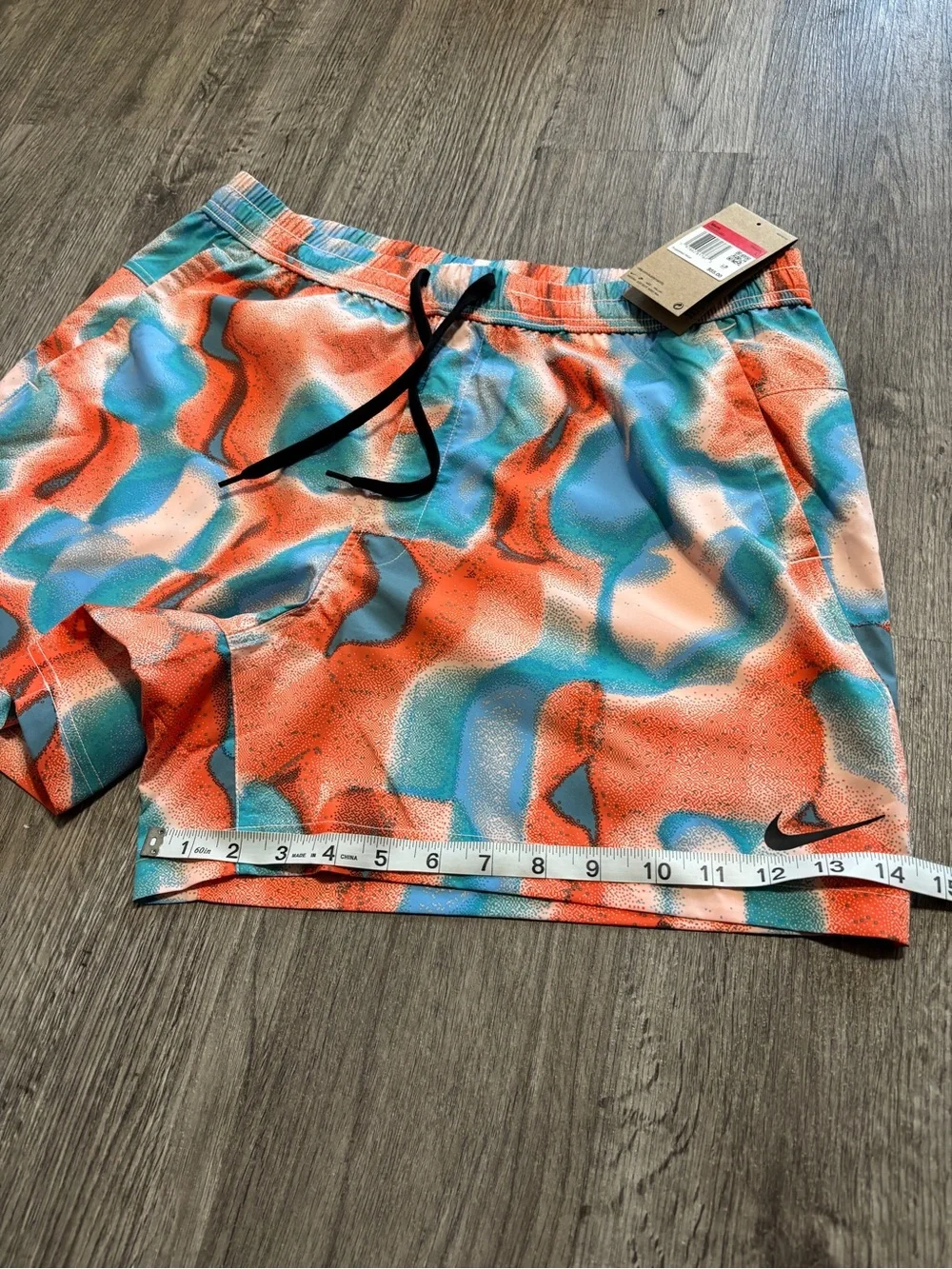 Nike Shorts Multifuncional Printed Men’s Size L Blue Orange lightweight - Picture 11 of 11